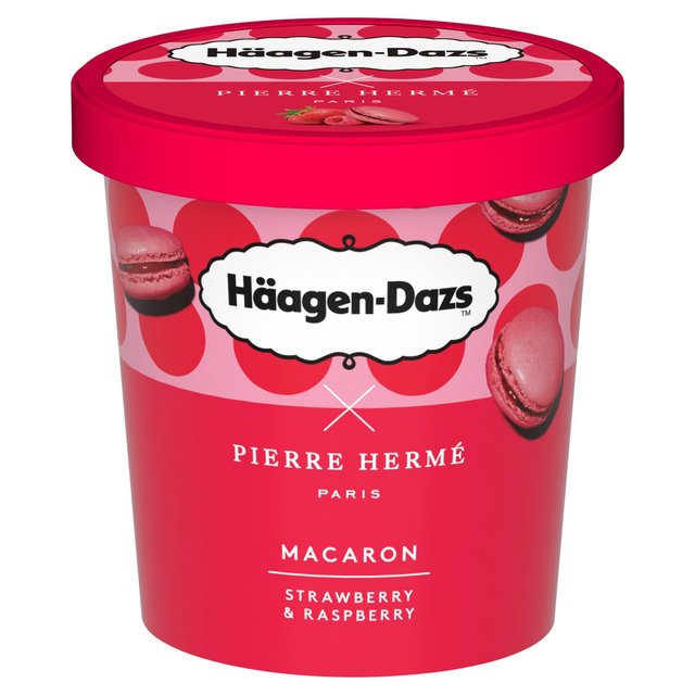 Haagen Dazs Macaron Strawberry & Raspberry (420ml)