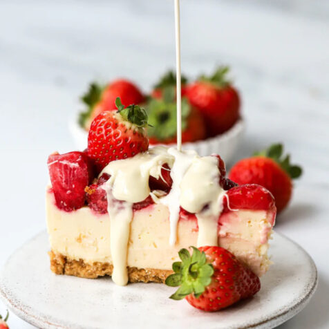 Strawberries & Cream Cheesecake